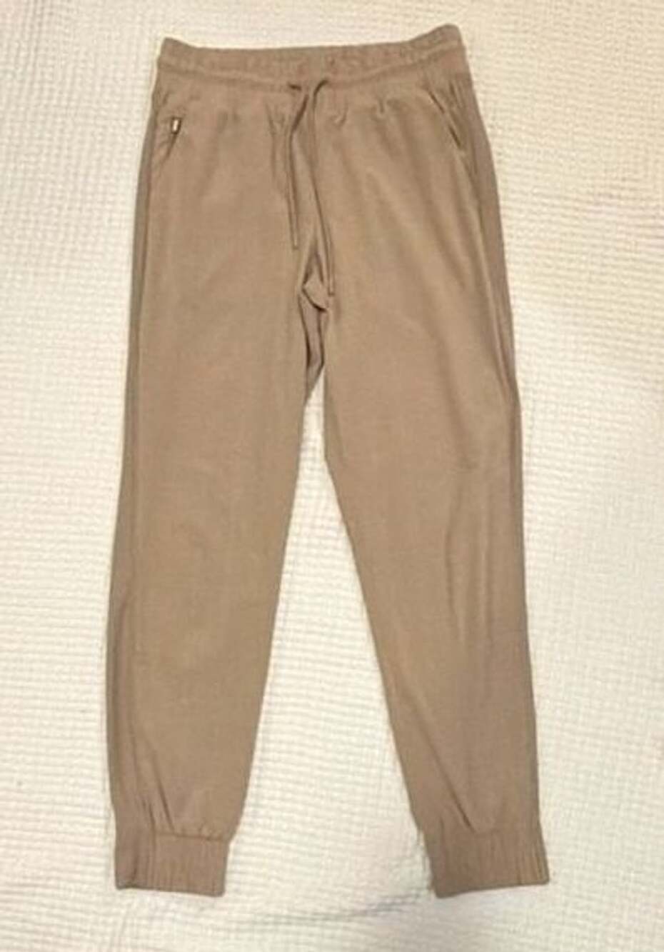 Athleta Brooklyn Textured Jogger Silt Taupe Windowpane Size 2